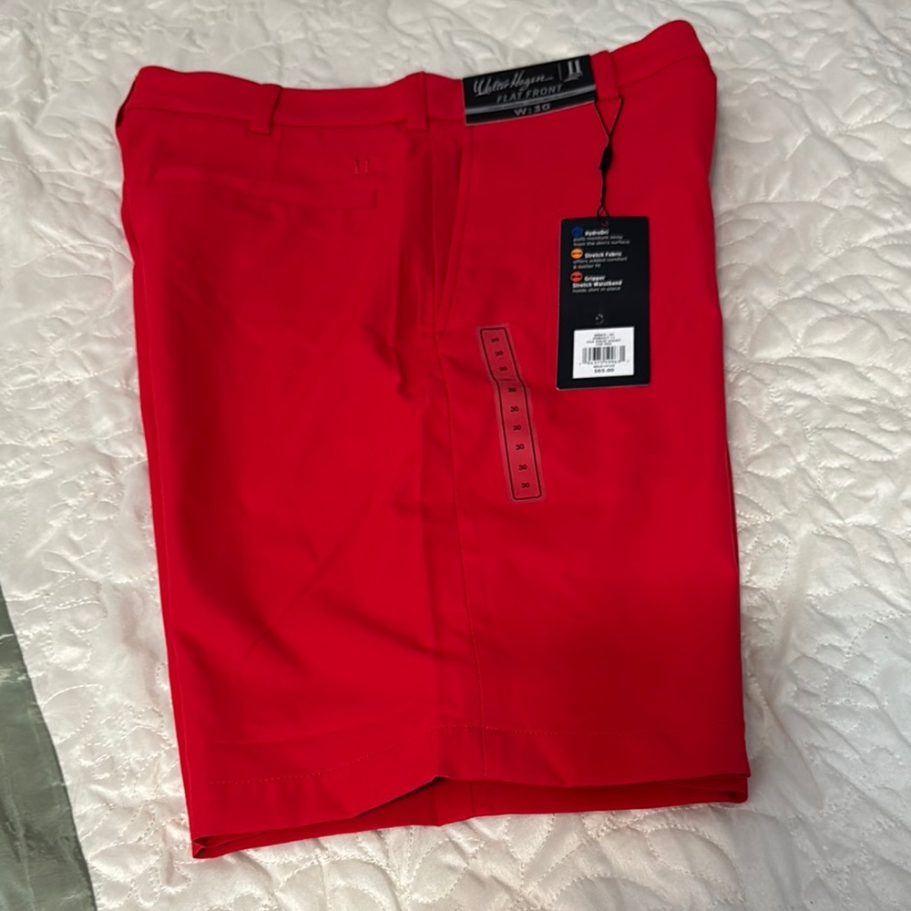 Red Flat Front Athletic Shorts - image 3